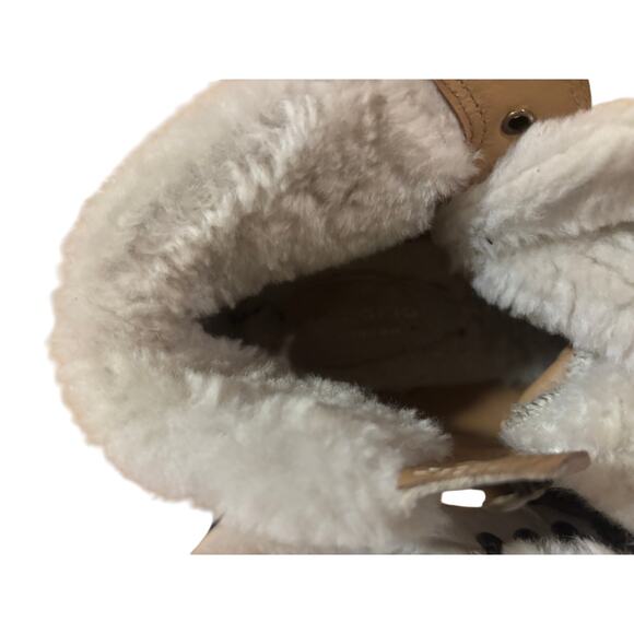 Kurt Geiger London White/Cream Fur Brown Laces Booties - Size 40 EU ~ Women’s 9 - Picture 11 of 11